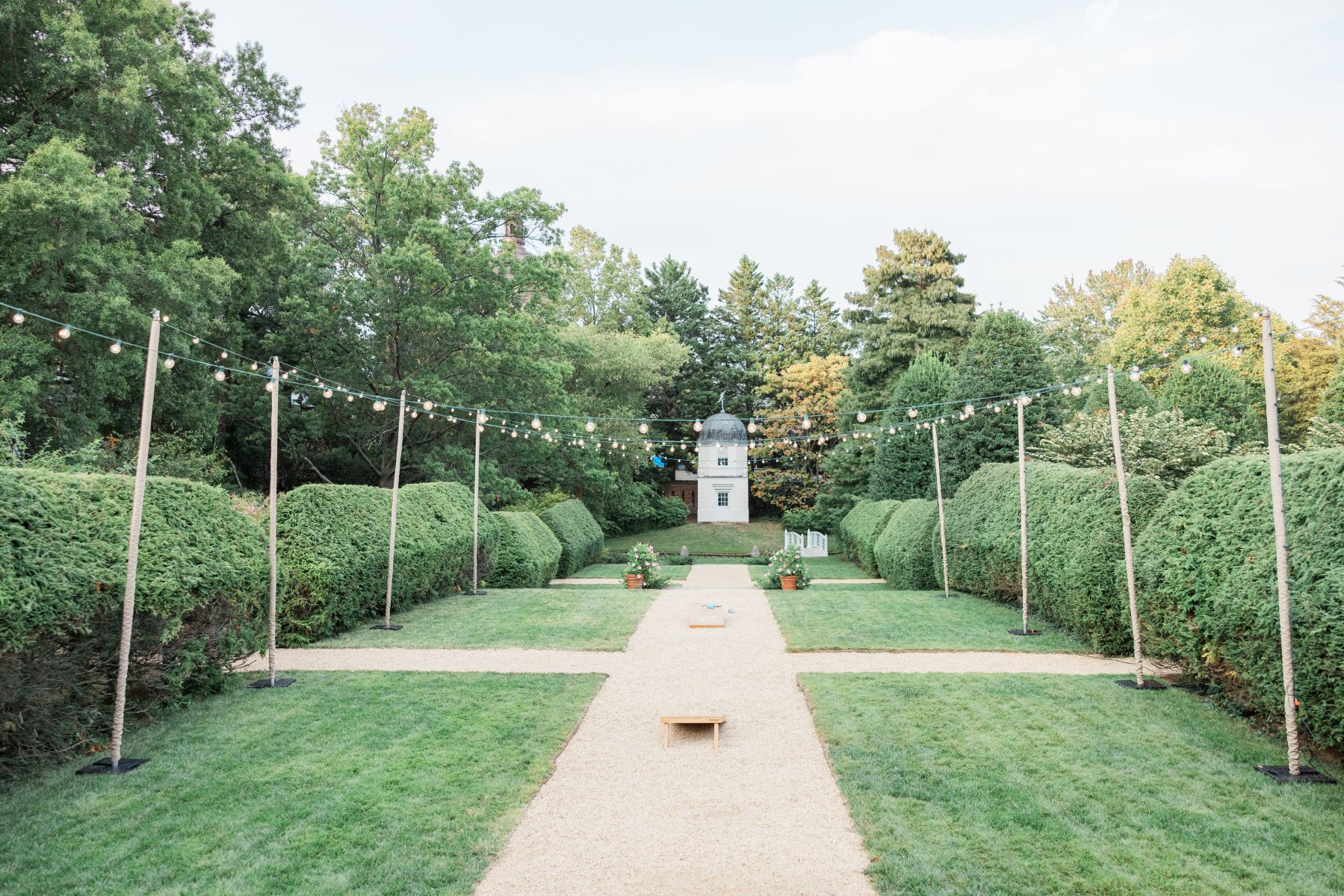 the garden at william paca house and garden in maryland